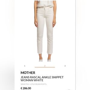 MOTHER White Ankle Cropped Jeans